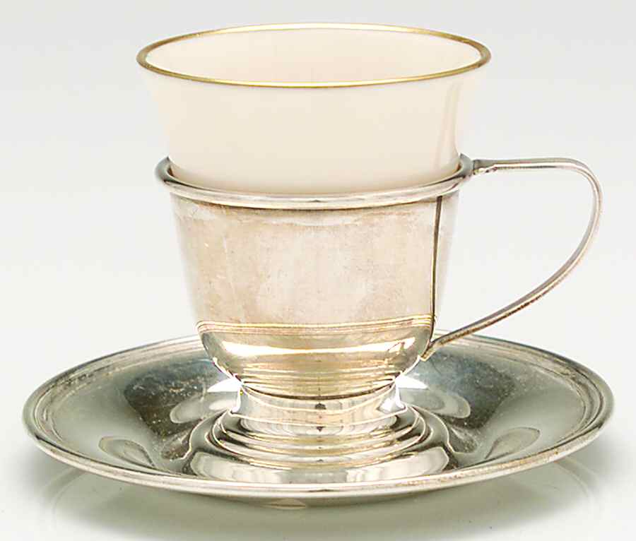 Lord Saybrook (Sterling, Hollowware) Demitasse Cup, Saucer and Liner by International Silver-1
