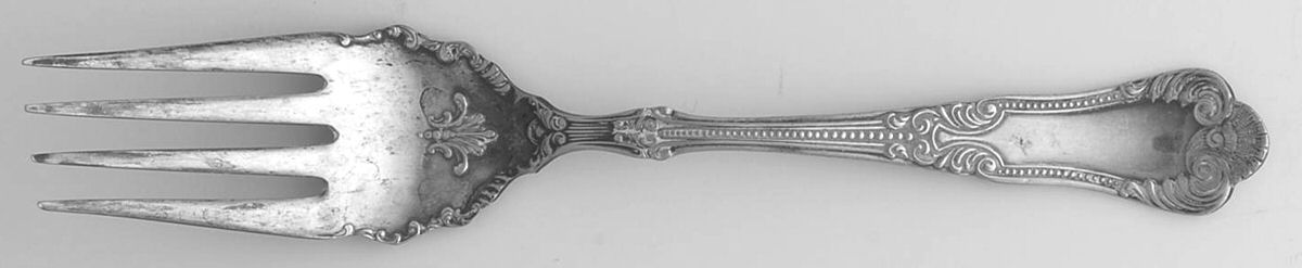 Lotus (Silverplate, 1895) Large Individual Solid Fish/Salad Fork by International Silver-1