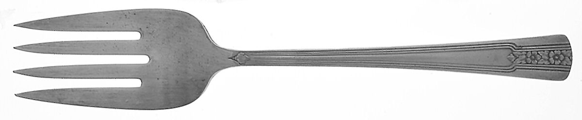 Louisiane (Silverplate) Medium Solid Cold Meat Serving Fork by International Silver-1