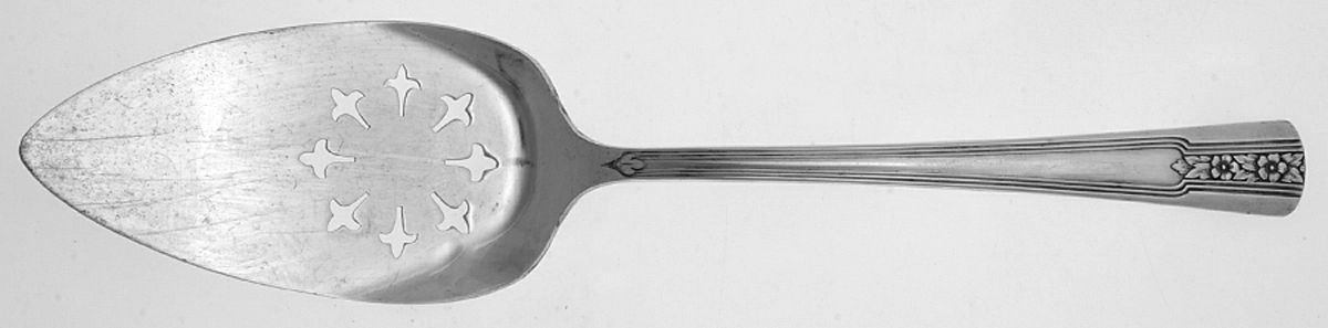 Louisiane (Silverplate) Server-Pie/Solid-Pierced by International Silver-1