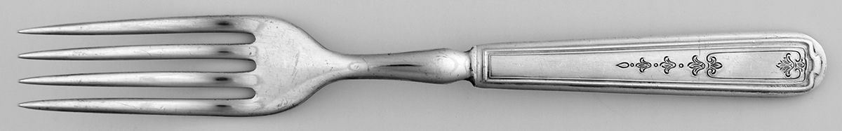 Louvain (Silverplate) Indented Solid Handled Fork by International Silver-1