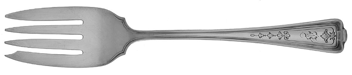 Louvain (Silverplate) Medium Solid Cold Meat Serving Fork by International Silver-1