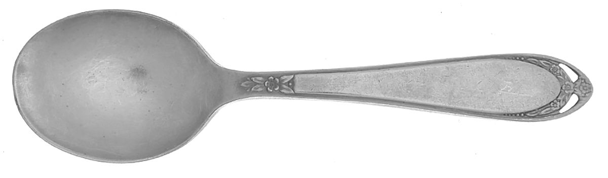 Lovelace (Silverplate) Straight Handle Baby Spoon by International Silver-1