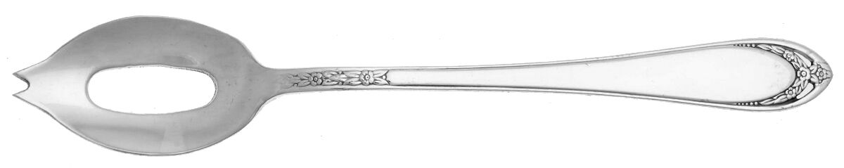 Lovelace (Silverplate) Olive Spoon Short with Pierced Bowl HC by International Silver-1