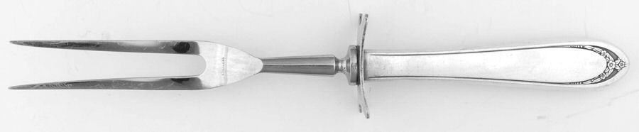Lovelace (Silverplate) Large Stainless-Prong Roast Carving Fork by International Silver-1