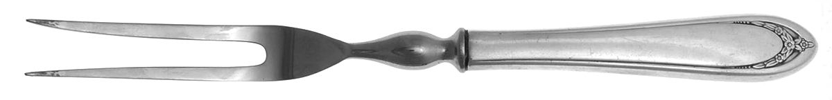 Lovelace (Silverplate) Small Steak Carving Fork with Stainless Prongs by International Silver-1