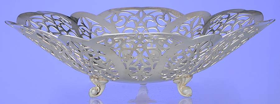 Lovelace (Silverplate, Hollowware) Plated Footed Bon Bon Bowl by International Silver-1