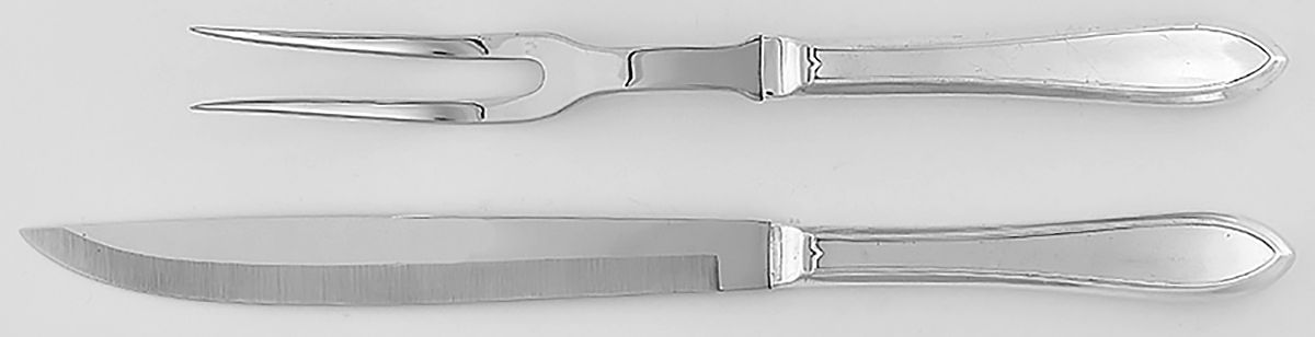Lufberry (Silverplate, 1915) Small Stainless Blade 2-Piece Steak Carving Set by International Silver-1