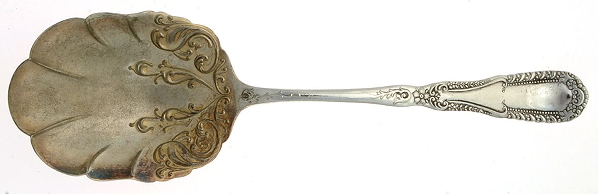 Luxfor-Mistletoe (Silverplate, 1895) Solid Shell Casserole Spoon by International Silver-1