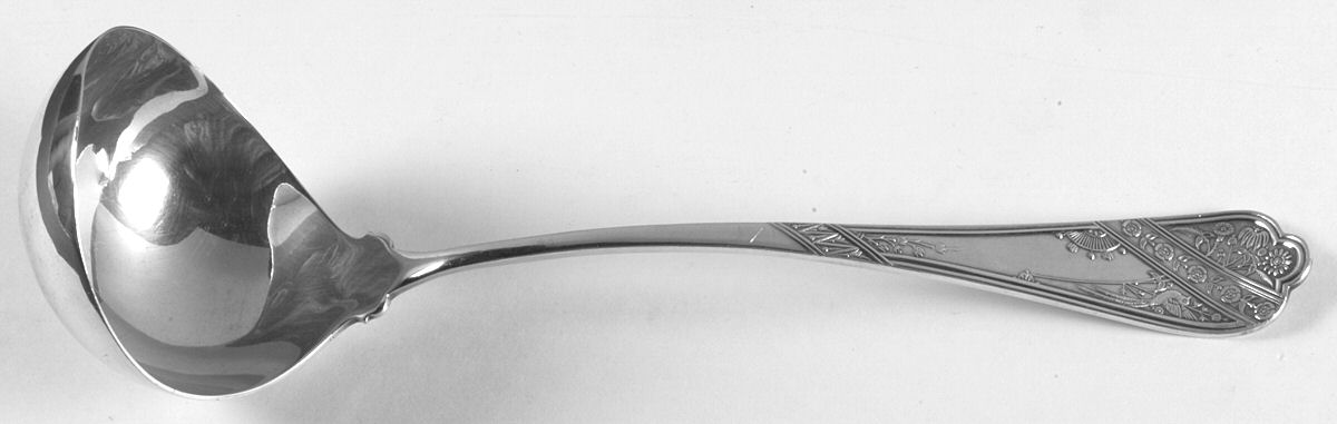 Lyonnaise (Silverplate, 1879) Oyster Ladle Solid Piece by International Silver-1