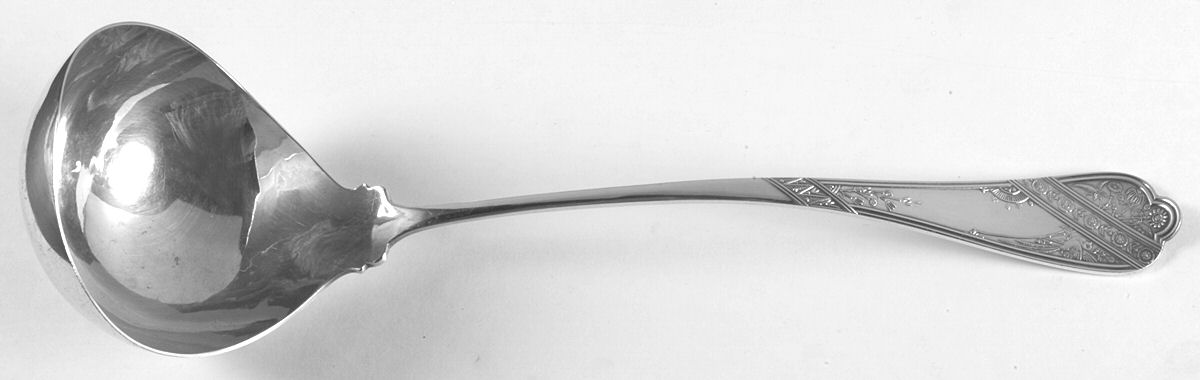 Lyonnaise (Silverplate, 1879) Large Solid Soup Ladle by International Silver-1