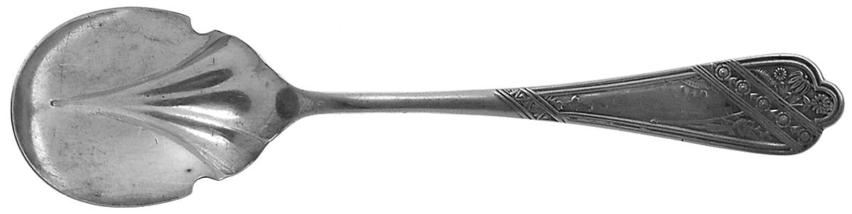 Lyonnaise (Silverplate, 1879) Sugar Shell Spoon by International Silver-1