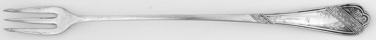 Lyonnaise (Silverplate, 1879) Long Handle Pickle/Olive Fork by International Silver-1