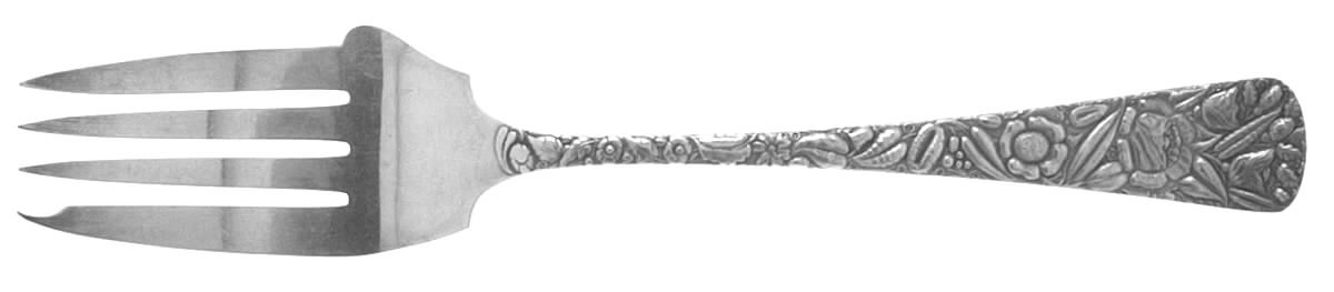 Magnolia (Silverplate, 1891) Medium Solid Cold Meat Serving Fork by International Silver-1