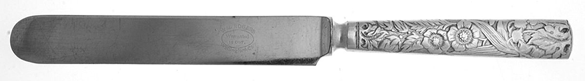 Magnolia (Silverplate, 1891) Old French Solid Knife by International Silver-1