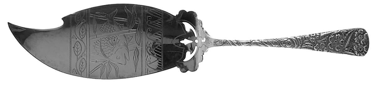 Magnolia (Silverplate, 1891) Large Solid Fish Serving Knife by International Silver-1
