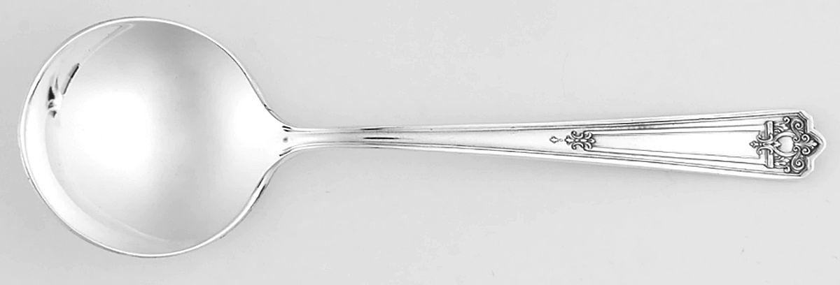 Majestic (Silverplate-1928) Round Bowl Soup Spoon (Bouillon) by International Silver-1