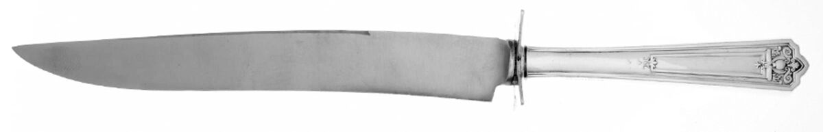 Majestic (Silverplate-1928) Large Stainless Blade Roast Carving Knife by International Silver-1