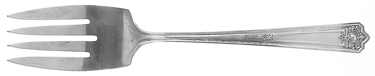 Majestic (Silverplate-1928) Medium Solid Cold Meat Serving Fork by International Silver-1