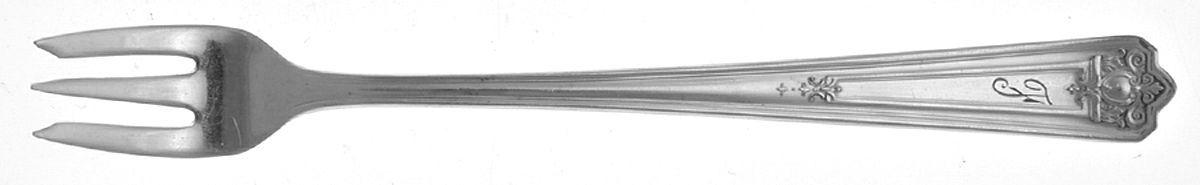 Majestic (Silverplate-1928) Monogram Cocktail/Seafood Fork by International Silver-1