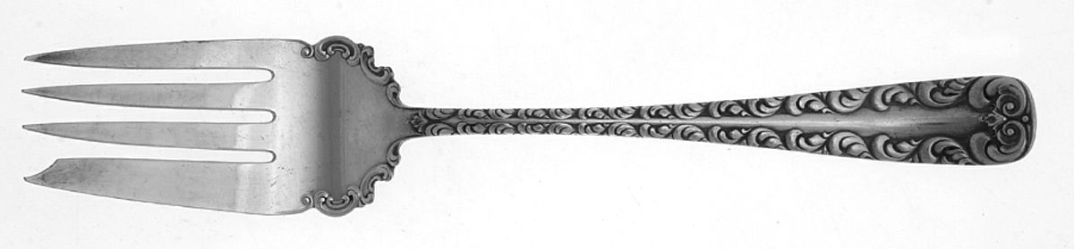 Majestic (Silverplate, 1893) Medium Solid Cold Meat Serving Fork by International Silver-1