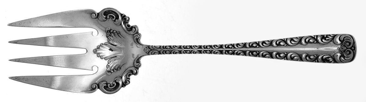 Majestic (Silverplate, 1893) Solid Salad Serving Fork by International Silver-1