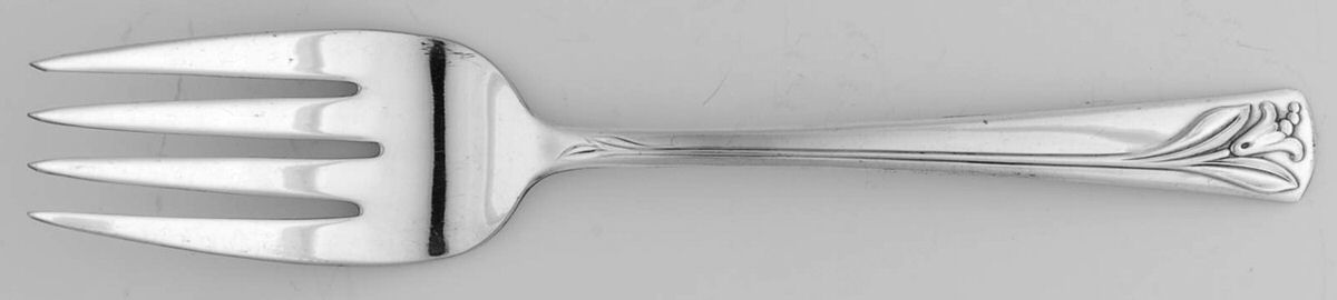 Magic Lily (Silverplate) Small Solid Cold Meat Serving Fork by International Silver-1