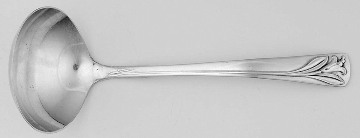 Magic Lily (Silverplate) Solid Gravy Ladle by International Silver-1