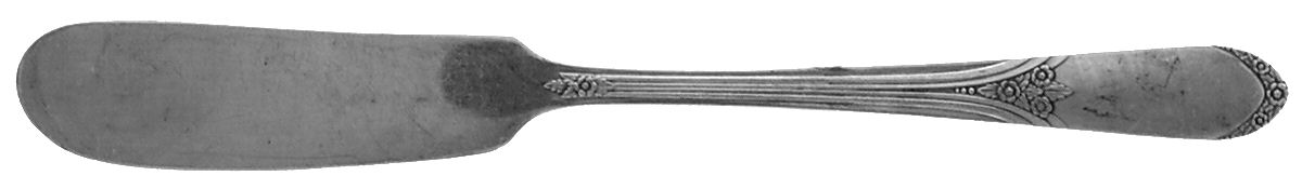 Mary Lou-Devonshire (Silverplate, 1938) Flat Handle Butter Spreader by International Silver-1