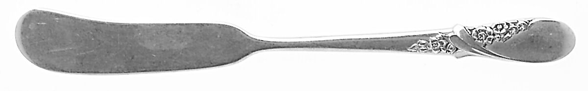 May Melody (Sterling, 1952) Flat Handle Butter Spreader by International Silver-1