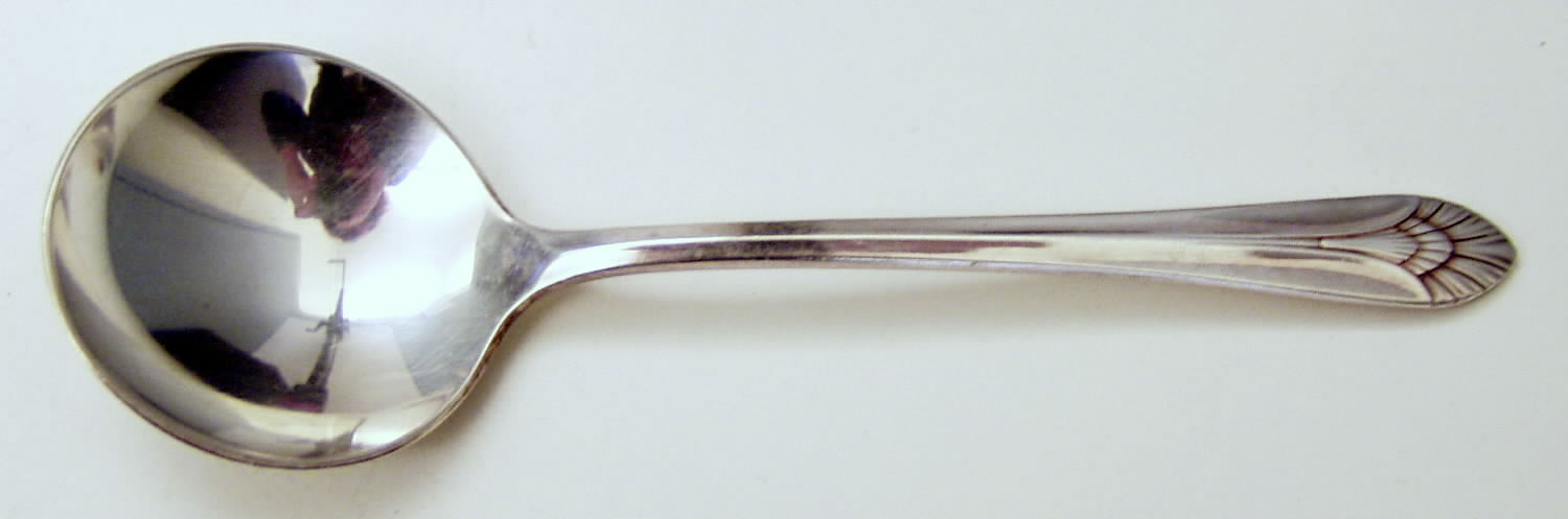 Manhattan (Silverplate, 1951) Round Bowl Soup Spoon (Bouillon) by International Silver-1