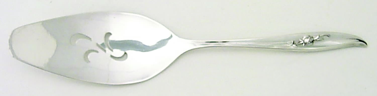 Magic Rose (Silverplate, 1963) Solid Pierced Pie Server by International Silver-1