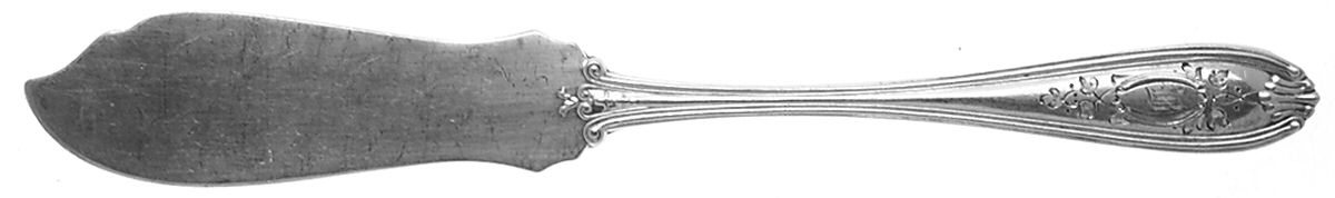 Marathon-Old (Sterling, 1909) Monogram Flat Handle Butter Spreader by International Silver-1