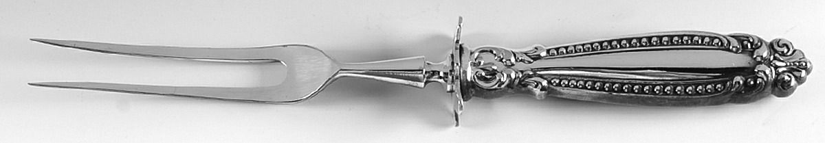 Marina (Silverplate, 1896) Small Steak Carving Fork with Stainless Prongs by International Silver-1