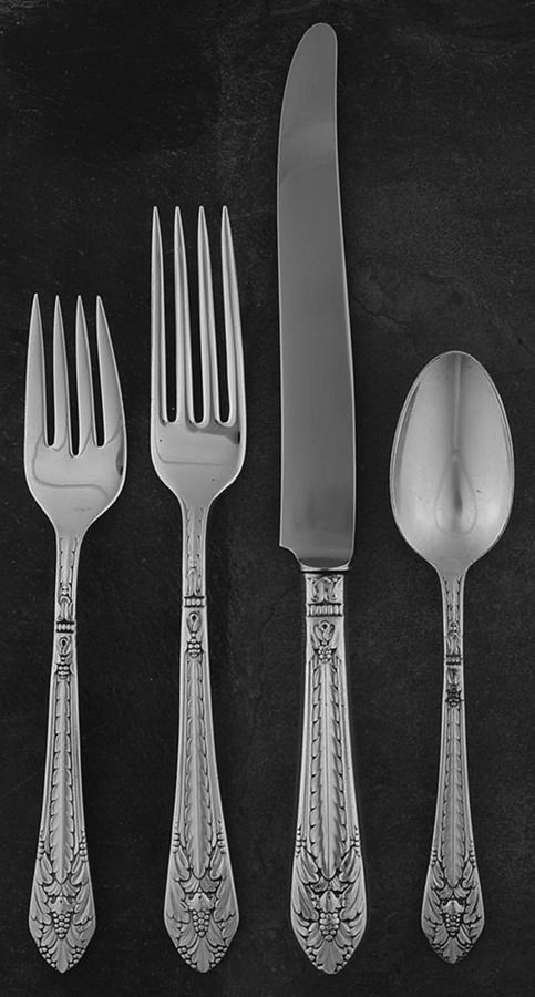 Marquise (Silverplate, 1933) 4 Piece Place Setting by International Silver-1