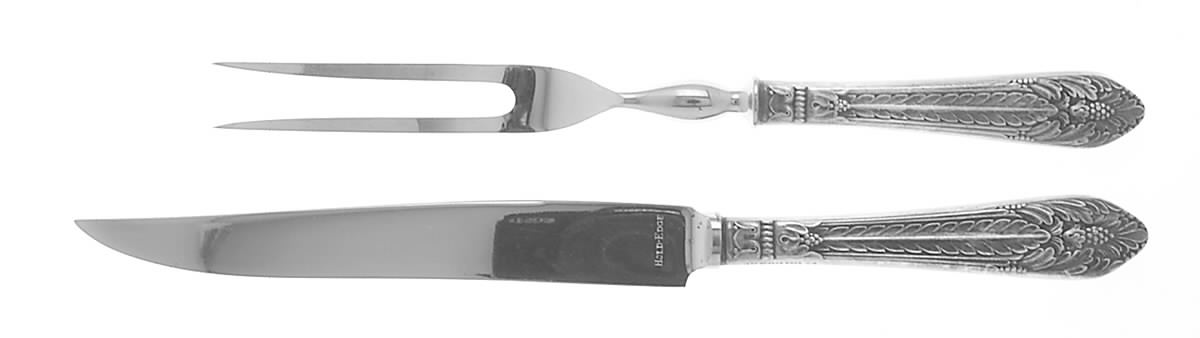 Marquise (Silverplate, 1933) Small Stainless Blade 2-Piece Steak Carving Set by International Silver-1