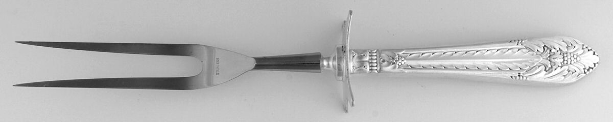 Marquise (Silverplate, 1933) Large Stainless-Prong Roast Carving Fork by International Silver-1