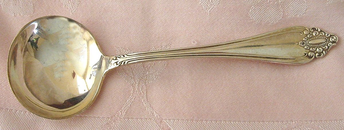 Marquise (Silverplate, 1900) Solid Piece Cream Ladle by International Silver-1