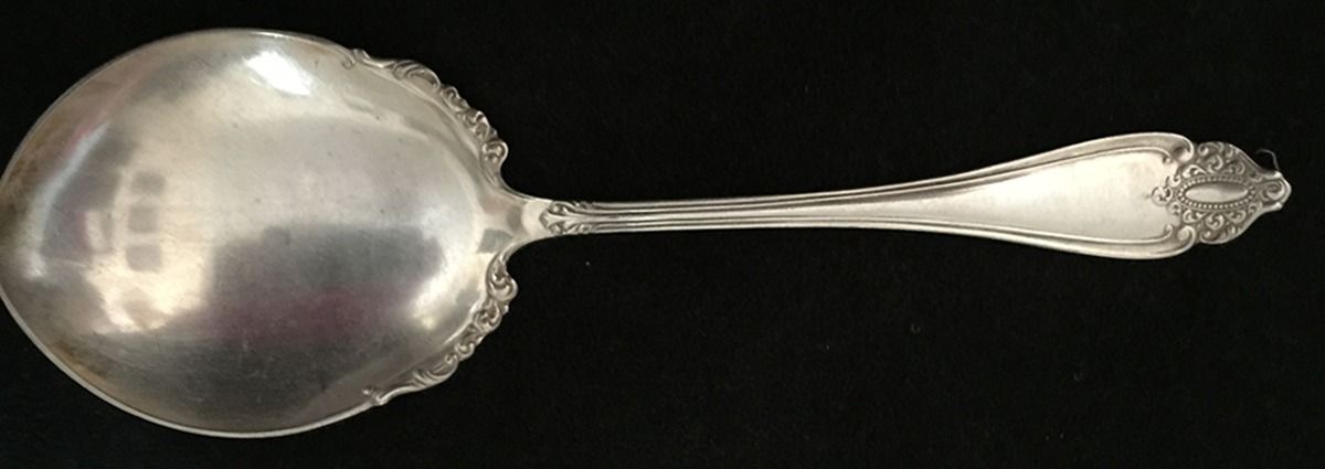 Marquise (Silverplate, 1900) Solid Smooth Casserole Spoon by International Silver-1