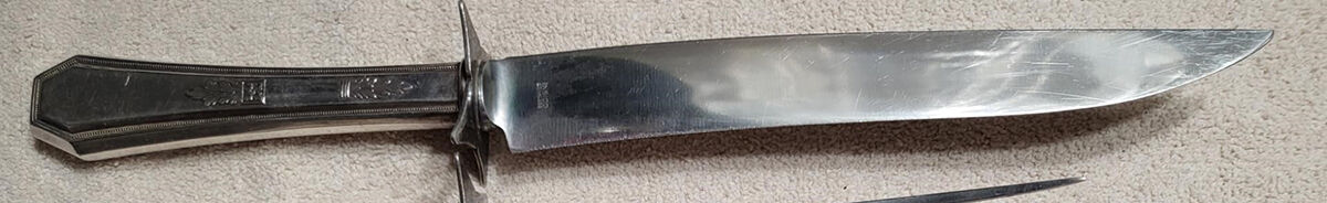 Mayfair (Silverplate, 1923) Large Stainless Blade Roast Carving Knife by International Silver-1