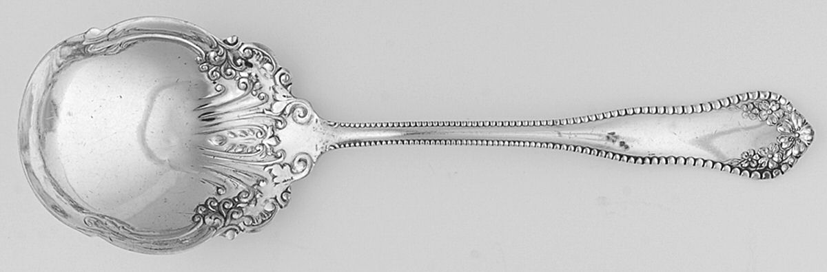Mayflower (Silverplate, 1901-1896) Solid Smooth Casserole Spoon by International Silver-1