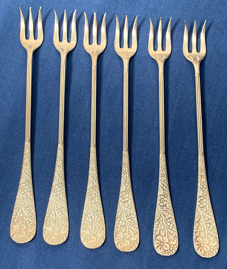 Mayflower (Silverplate, 1902) Oyster Fork by International Silver-1