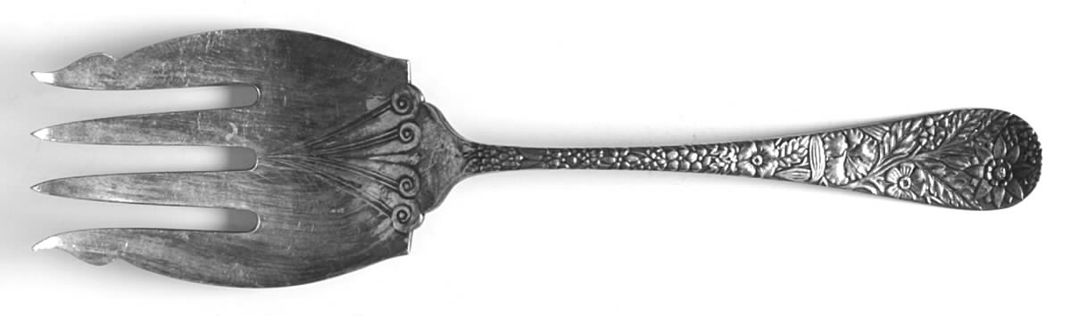 Mayflower (Silverplate, 1902) Large Solid Fish Serving Fork by International Silver-1