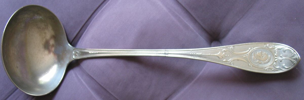 Medallion (Silverplate, 1867) Solid Soup Ladle by International Silver-1
