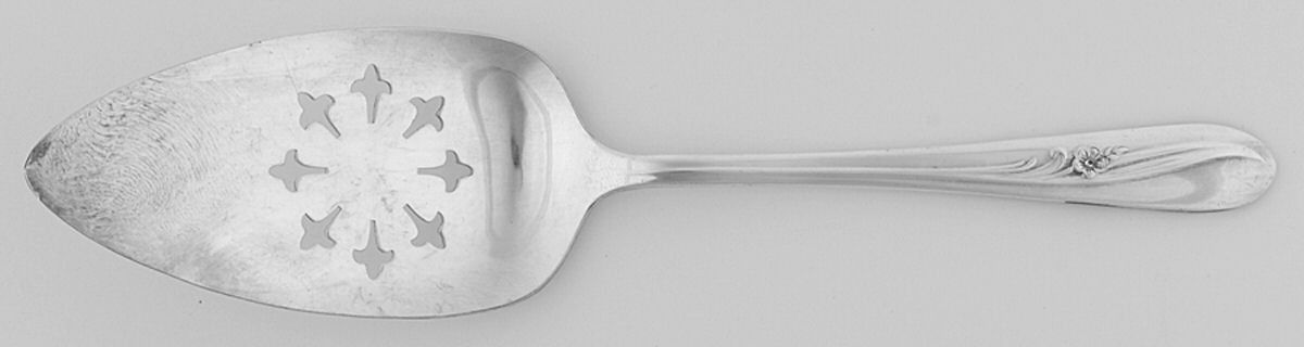 Meadow Flower (Silverplate, 1940) Solid Pierced Pie Server by International Silver-1
