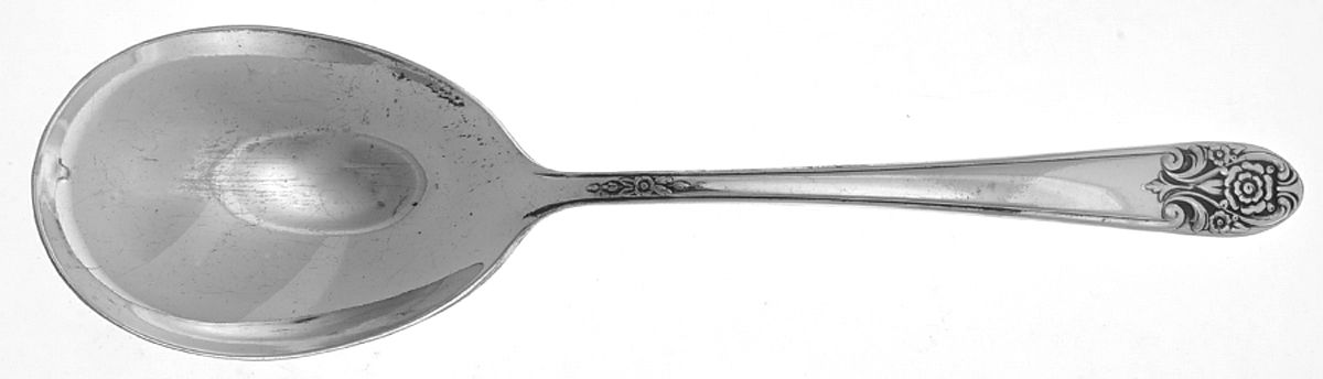 Melody (Silverplate, 1954) Solid Smooth Casserole Spoon by International Silver-1