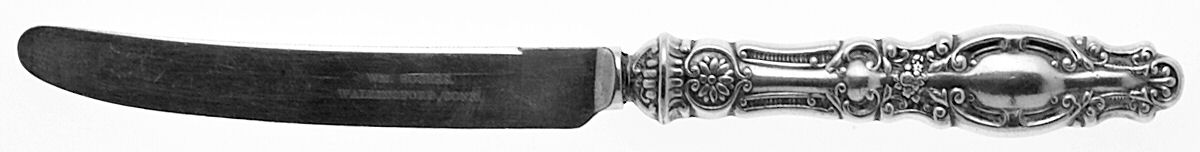 Melrose (Silverplate, 1898) Orange Knife with Silverplate Blade by International Silver-1