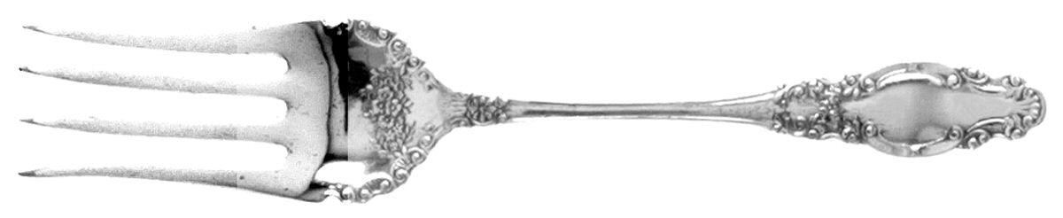 Melrose (Silverplate, 1898) Small Chipped Beef Fork by International Silver-1