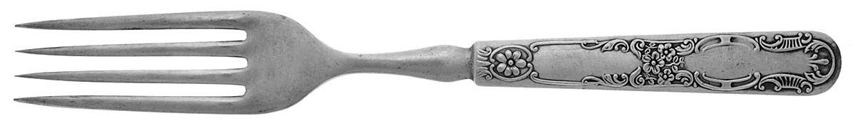 Melrose (Silverplate, 1898) Indented Solid Handled Fork by International Silver-1