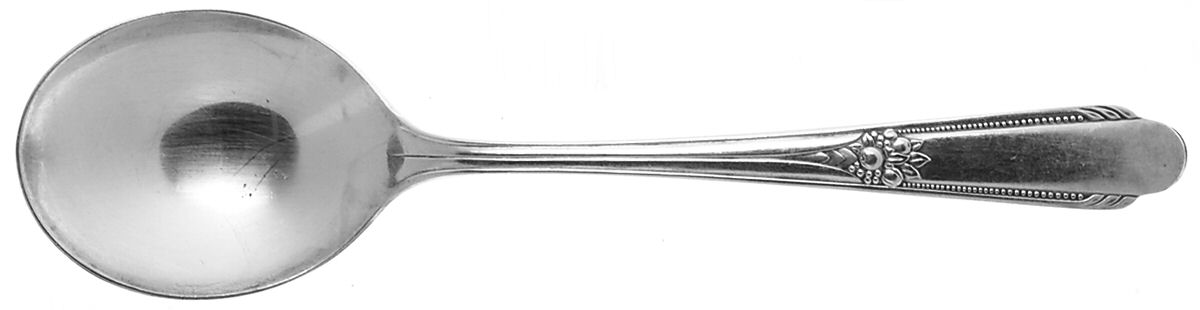 Memory-Hiawatha (Silverplate, 1937) Round Bowl Soup Spoon (Gumbo) by International Silver-1